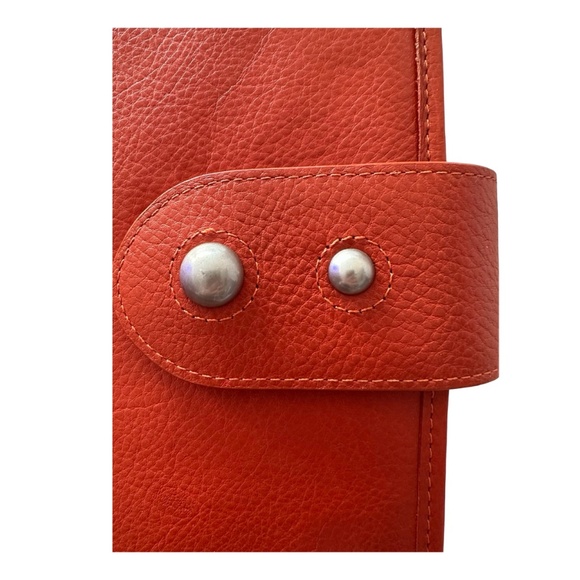 FRANKLIN COVEY Leather Planner Cover Portfolio Notebook 7”x 9” Snap Red - Picture 9 of 10